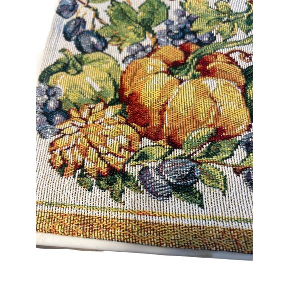 Set of 4 Fall Thanksgiving Placemats Painted Pumpkin 13" x 8" Tapestry NWT READ - Picture 3 of 7
